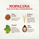 Nopalina Fiber Formula | 120 Capsules | Flax Seed, Psyllium, Oat and Wheat Bran, Omega 3, 6 & 9 | Gut Health & Regularity | The Original 3