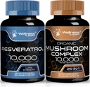 WELLNESS LABSRX Resveratrol Capsules 10,000mg - Mushroom Supplement Capsules 2