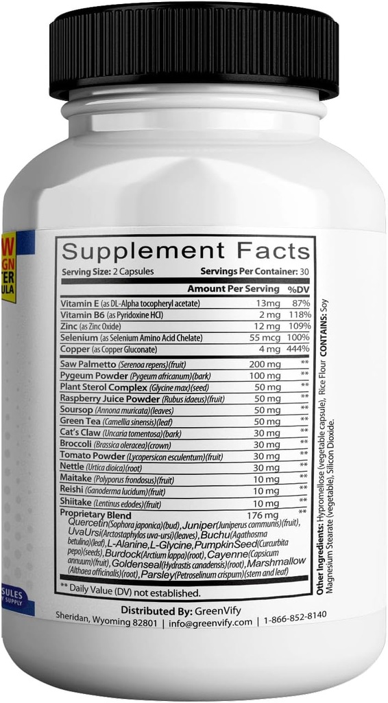 ProstaBiome Max Prostate Support Formula, Natural Herbal Blend with Saw Palmetto, 60 Capsules, 30-Day Supply (10) 3