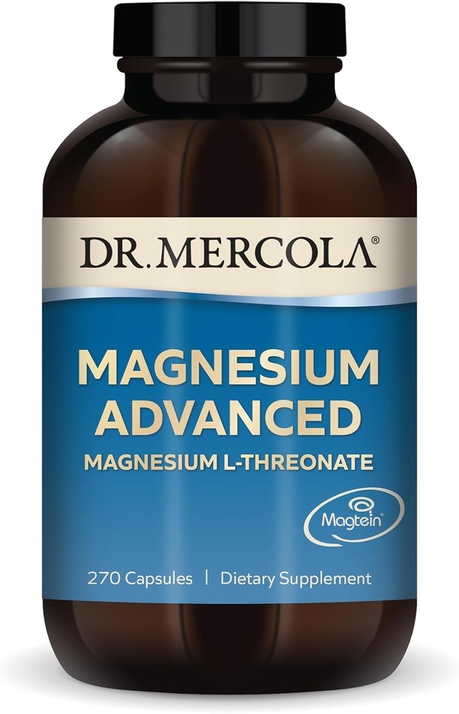 Dr. Mercola Magnesium Advanced - Supports Bone, Joint & Brain Health - Contributes to More Restful Sleep - Non-GMO, Gluten-Free & Soy-Free - 270 Capsules (90 Servings) 2