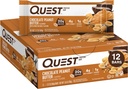 Quest Nutrition Chocolate Peanut Butter Bars, 20g Protein, 1g Sugar, 4g Net Carb, Gluten Free, Keto Friendly, 12 Count 2