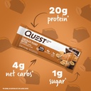 Quest Nutrition Chocolate Peanut Butter Bars, 20g Protein, 1g Sugar, 4g Net Carb, Gluten Free, Keto Friendly, 12 Count 3