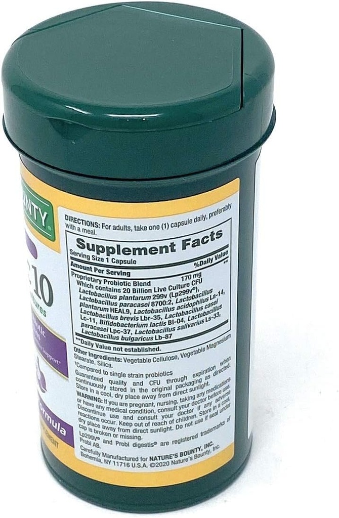 Nature's Bounty Ultra Strength Probiotic 10, 70 Capsules 3