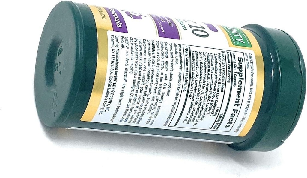 Nature's Bounty Ultra Strength Probiotic 10, 70 Capsules 6