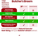 Healthfare Butchers Broom Supplement | Capsules Extract 2400mg | 120 Vegetarian Pills | Premium Herbal Root Supplement | Circulation & Vein Support | Non-GMO, Gluten-Free | Made in USA 5