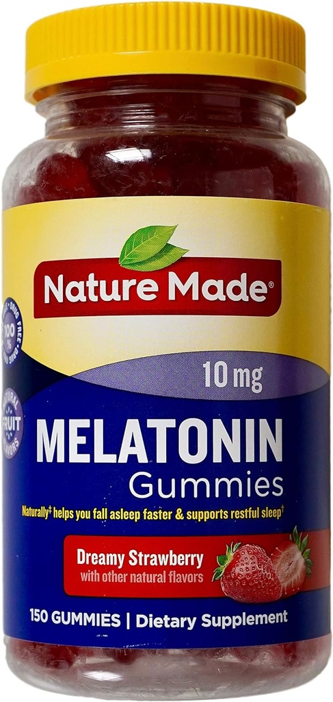 Nature Made Melatonin 10mg Dreamy Strawberry Natural Flavors, 150 Gummies 2