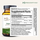 MD Prescriptives Iron MD Capsules - Daily Iron Supplement for Women & Men with Vitamin C, Vitamin B12 & Folic Acid - Optimal Absorption Formula - 60 Veg Capsules 3