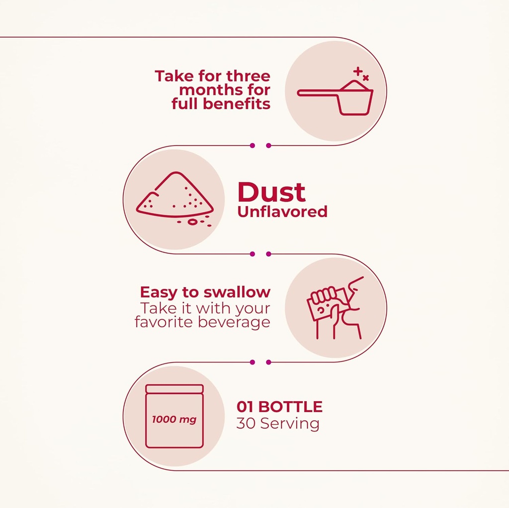 Hallusa Natural Hydrolyzed Collagen Peptides Powder 1000mg with Vitamin C | BlackBerry & Blueberry Flavor | 4g Collagen per Serving | Healthy Hair, Skin, Nails, Bone & Joint Support 5