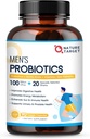 NATURE TARGET Probiotics for Men Digestive Health with Enzymes& Prebiotics, 100 Billion CFUs, Men's Probiotics with Saw Palmetto & Cranberry for Prostate & Urinary Tract Health, 90 VeggieCapsules 2