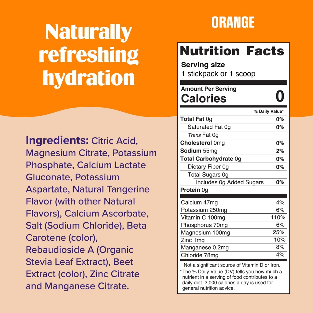 Ultima Replenisher Daily Electrolyte Powder Drink Mix – Sugar Free – Orange, 30 Servings – Hydration Powder with 6 Key Electrolytes and Trace Minerals – Keto Friendly, Vegan, Non-GMO 3