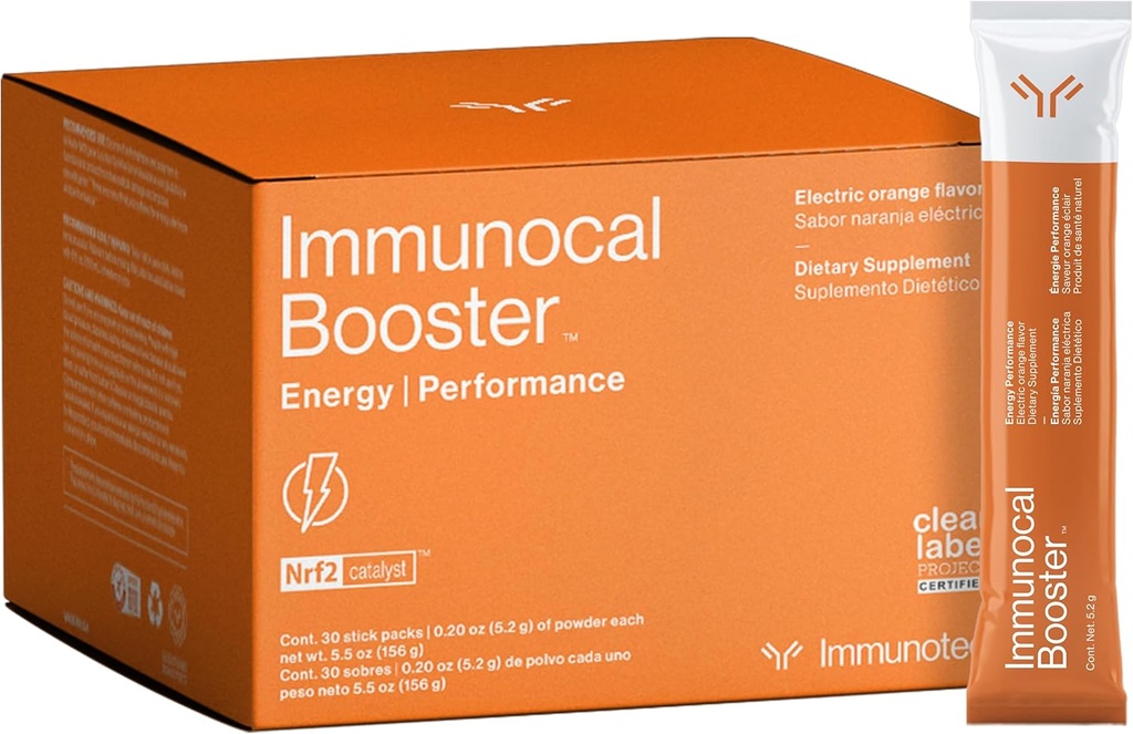 Immunocal Booster Energy Performance – Rapid Energy, 3 Natural Sources of Caffeine (Coffee, Green Tea, Guarana), Nrf2 Activator, Supports Focus + Alertness | Gluten Free, Sugar Free | 30 Servings 2