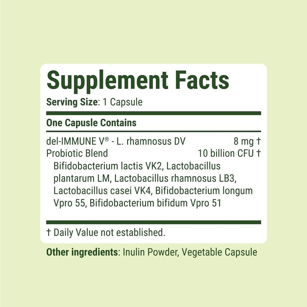 Stellar Biotics - Delpro Probiotic (+ Del-Immune V & Prebiotic Blend) Promotes Optimal Gut Health, Digestion, Immune Support & Mood (60 Capsules) 4