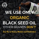 Mother Nature USDA Organic Black Seed Oil, High TQ 2%, Cold Pressed, Unrefined Nigella Sativa, Omega 3 6 9 for Immune, Joint & Heart Support, Hair & Skin, Non-GMO, Glass Bottle (8oz) 4