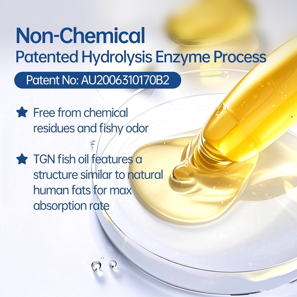 TGN Premium rTG Omega-3 Fish Oil 1000mg - 400% Higher Absorption & 99.9% Pure - 600mg EPA & 300mg DHA for Heart, Brain, Eyes & Joint Support - No Fishy Aftertaste, Made in Germany, 60ct 4