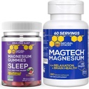 Natural Stacks Magtech Magnesium + Sleep Magnesium Citrate Gummies Bundle - 4 Forms of Magnesium - Supports Relaxation and Brain Health* - 210 Pieces 2