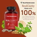 Real Mushrooms RealClarity (60ct) and 5 Defenders (90ct) Capsules Bundle - Mushroom Supplement for Mental Clarity, Focus & Immune Strength - Vegan, Non-GMO, Verified Levels of Beta-Glucans 3