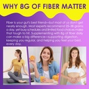 Fiber Gummies for Adults 8g (Inulin, Psyllium Husk, FOS More) with Probiotics, Green Tea Extract, Sugar Free Plant Based Fiber Supplement Blend for Digestive Health, Regularity, Non-GMO, Vegan, 120Cts 6