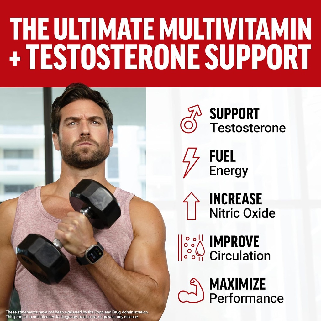FORCE FACTOR Test X180 Multivitamin, Testosterone Booster Supplement for Men, Support Muscle, Strength, Performance & Vitality, 50+ Nutrients for Men’s Health & All 13 Essential Vitamins, 120 Tablets 3
