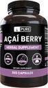 PURE ORIGINAL INGREDIENTS Acai Berry (365 Capsules) No Magnesium Or Rice Fillers, Always Pure, Lab Verified 2