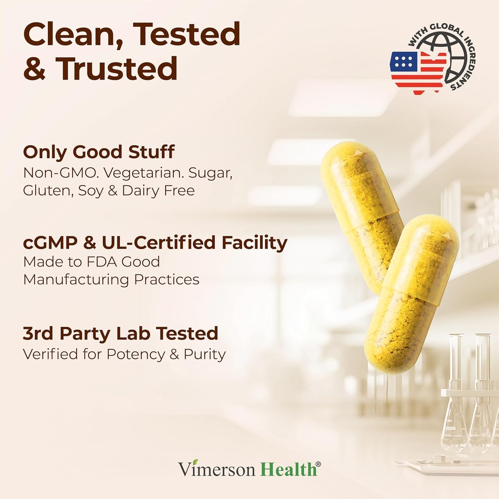 Ashwagandha Turmeric Curcumin Supplement with Ginger - Organic Turmeric Supplement, Curcumin with Black Pepper (95% Curcuminoids), Ginger Root for Joint Health, Energy & Immune Support. 2 Pack 5