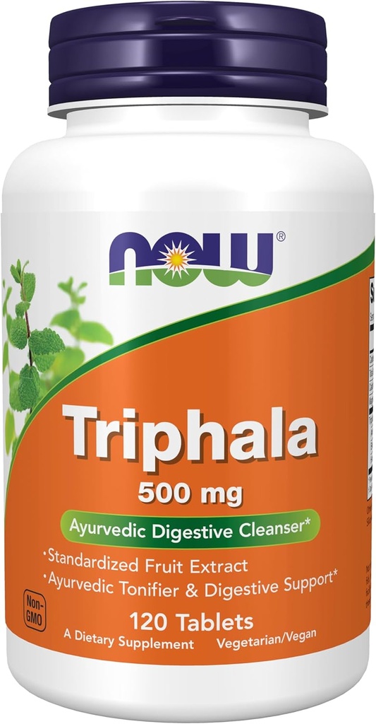 NOW Foods Supplements, Triphala 500 mg, Combination of Harada, Amla and Behada, 120 Tablets 2