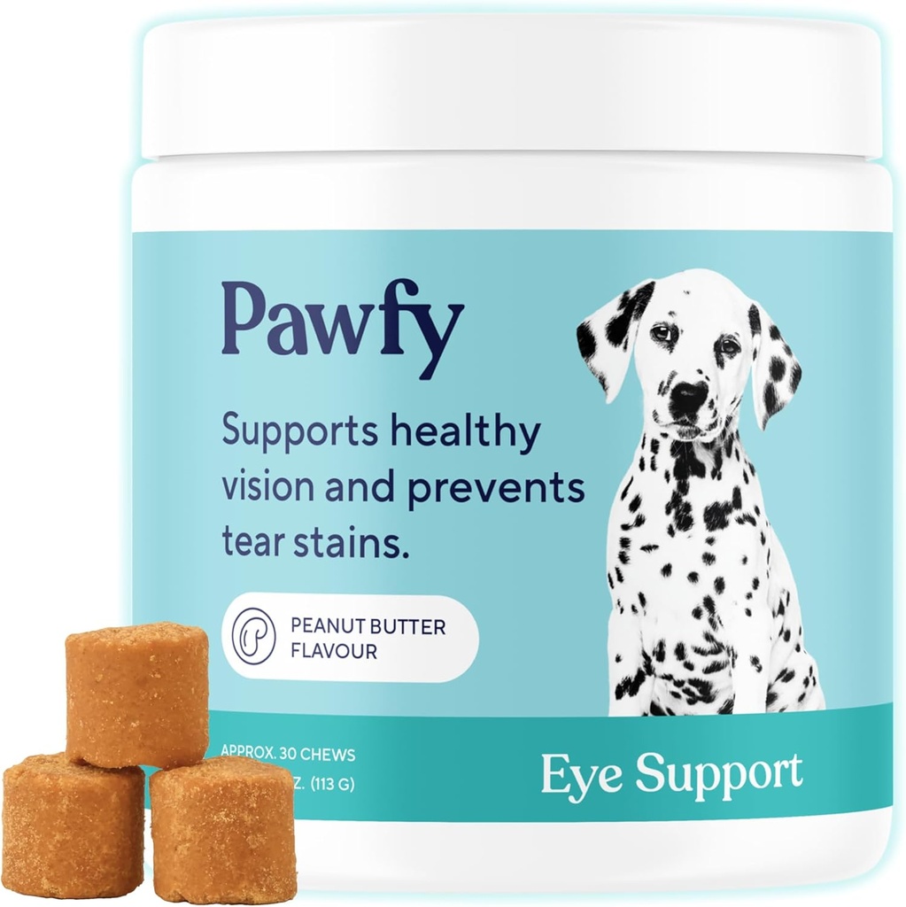 Pawfy Eye Support Soft Chews | Prevent Tear Stains | Support Eyesight | Overall Eye Health | with Luthein, Krill Oil & Astaxanthin 2