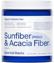 Essential Stacks Organic Sunfiber Prebiotic Fiber (Partially Hydrolyzed Guar Gum/PHGG) with Acacia Fiber Powder - Gluten Free, Non-GMO & Unflavored Soluble Fiber (7.4 oz) 2