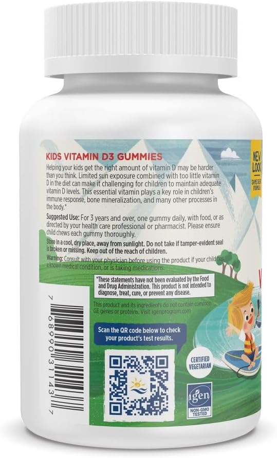 Nordic Naturals Vitamin D3 Gummies Kids, Wild Watermelon Splash - 60 Gummies - 400 IU Vitamin D3 - Bone Health, Healthy Immunity - Non-GMO, Vegetarian - 60 Servings 4