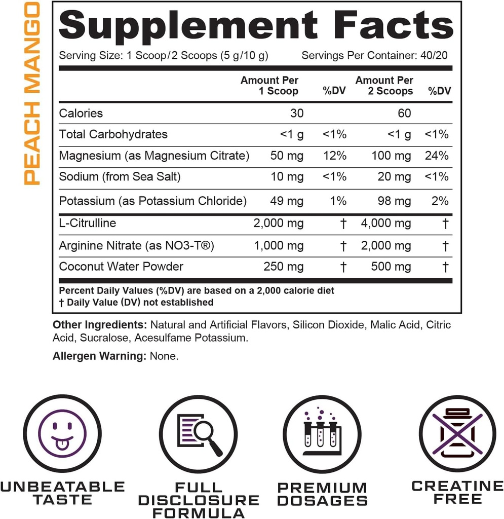 Cutler Nutrition Amplify Pump Pre Workout Caffeine Free Nitric Oxide Booster containing Arginine and Citrulline Pre-Workout for Maximum Pumps 3