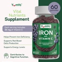 Iron Gummies Supplement with Vitamin C – 10 mg Iron Supplement – Great-Tasting Gummies Grape Flavor – Supports Immune Health & Helps with Iron Deficiency – Vegan, Kosher, Non-GMO – 60 Count 4