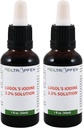 2X 2.2% Lugol's Iodine Solution 2x1 Fl Oz - 2x30 ml | Pharmaceutical Grade Ingredients | Lugols Solution Made with Iodine and Potassium Iodide | Set of Two Bottles | Heiltropfen® 2