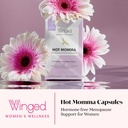 Winged Wellness Hot Momma Menopause Supplements for Women - Hormone-Free Menopause Relief Support for Hot Flashes & Night Sweats with Chaste Tree Berry, Multivitamins & More - 60 Vegan Capsules 3
