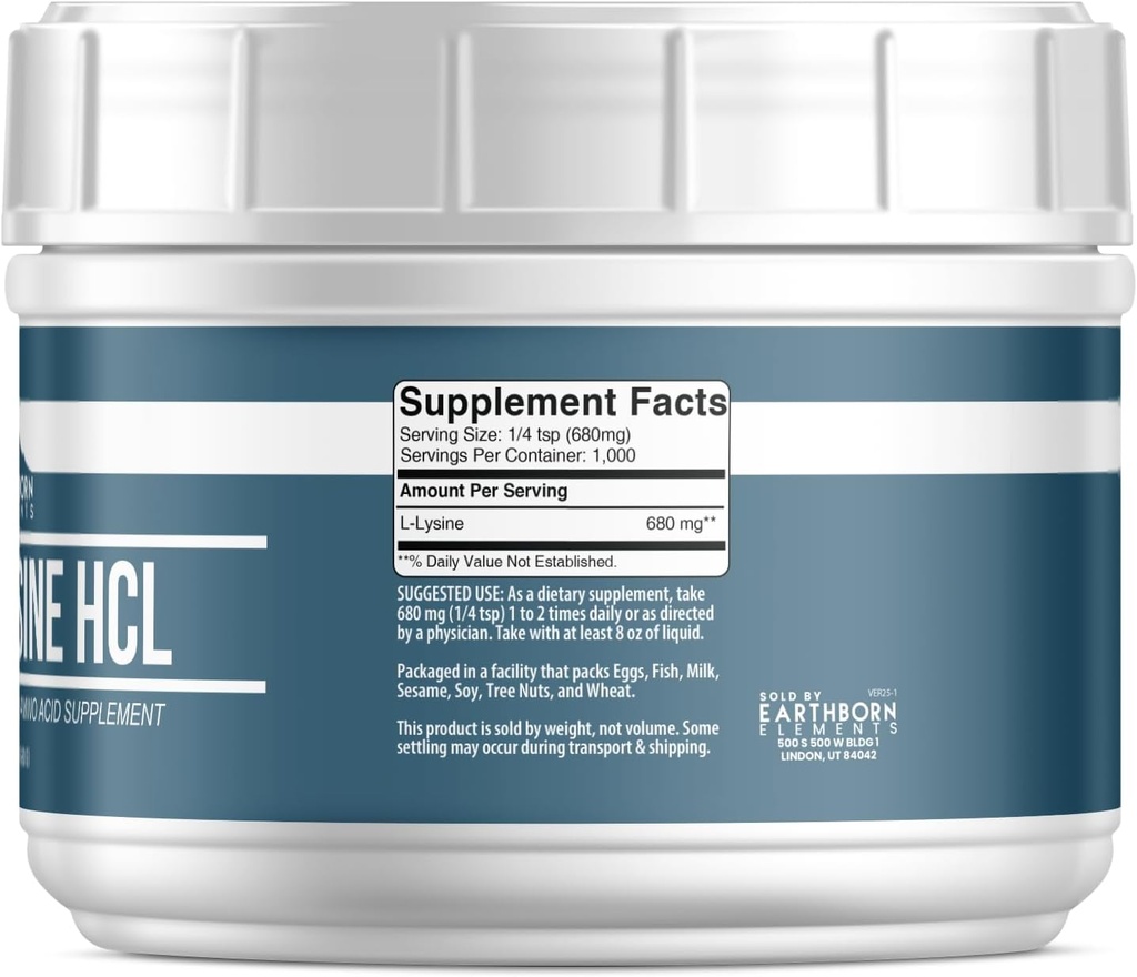 Earthborn Elements Lysine HCL Powder (1.5 lb), Always Pure, No Fillers Or Additives 3