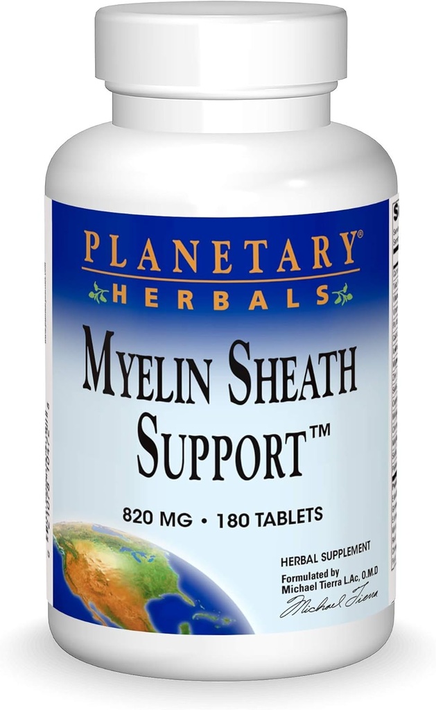 Planetary Herbals Myelin Sheath Support 820 mg, Herbal-Nutrient Nervous System Support, 180 Tablets 2
