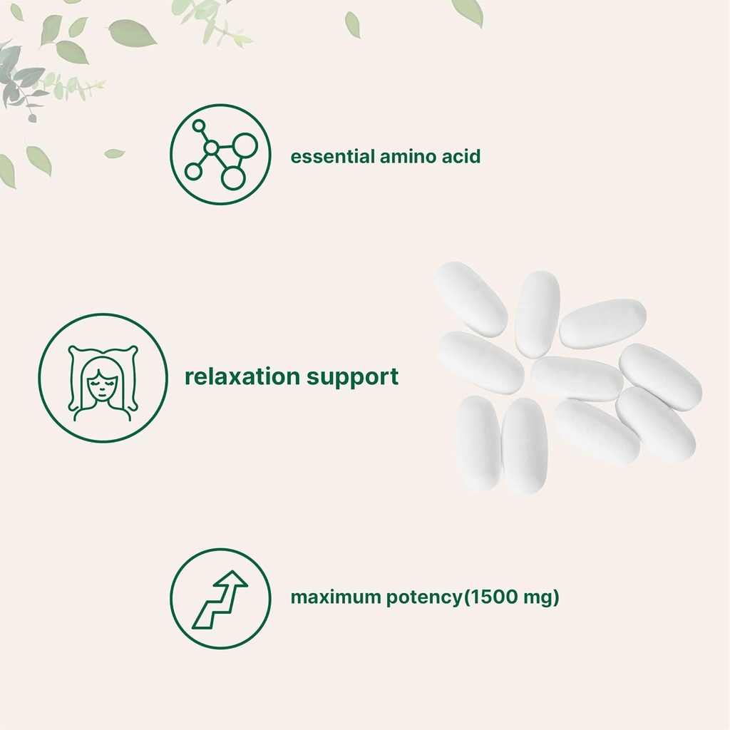 Micro Ingredients L-Tryptophan 1,500mg, 240 Caplets | Essential Amino Acid + Relaxation Support | Mood, Sleep & Nervous System Balance | Clean Label, Non-GMO 4