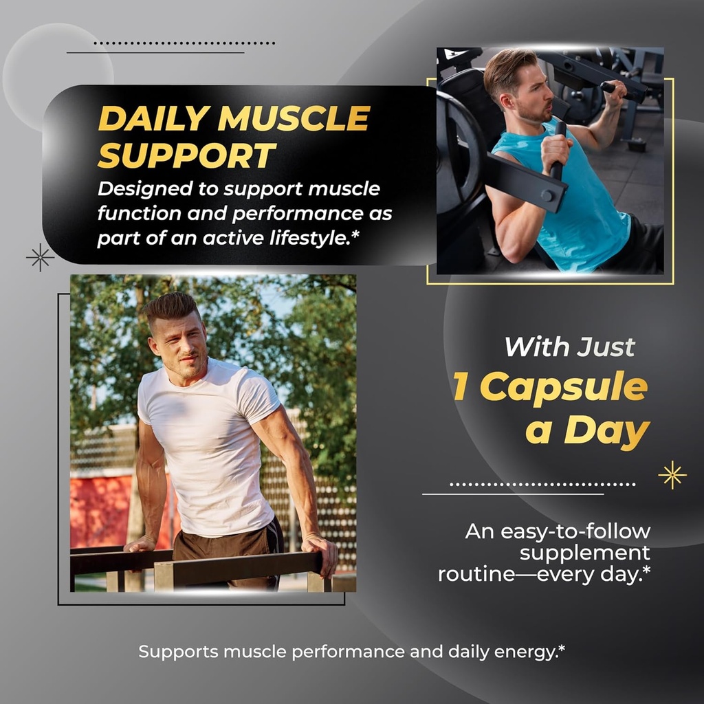 Ultra Muscle Builder Supplement with L-Arginine & Tribulus – Sports Training Support – 150 Capsules (150-Day Supply) 3