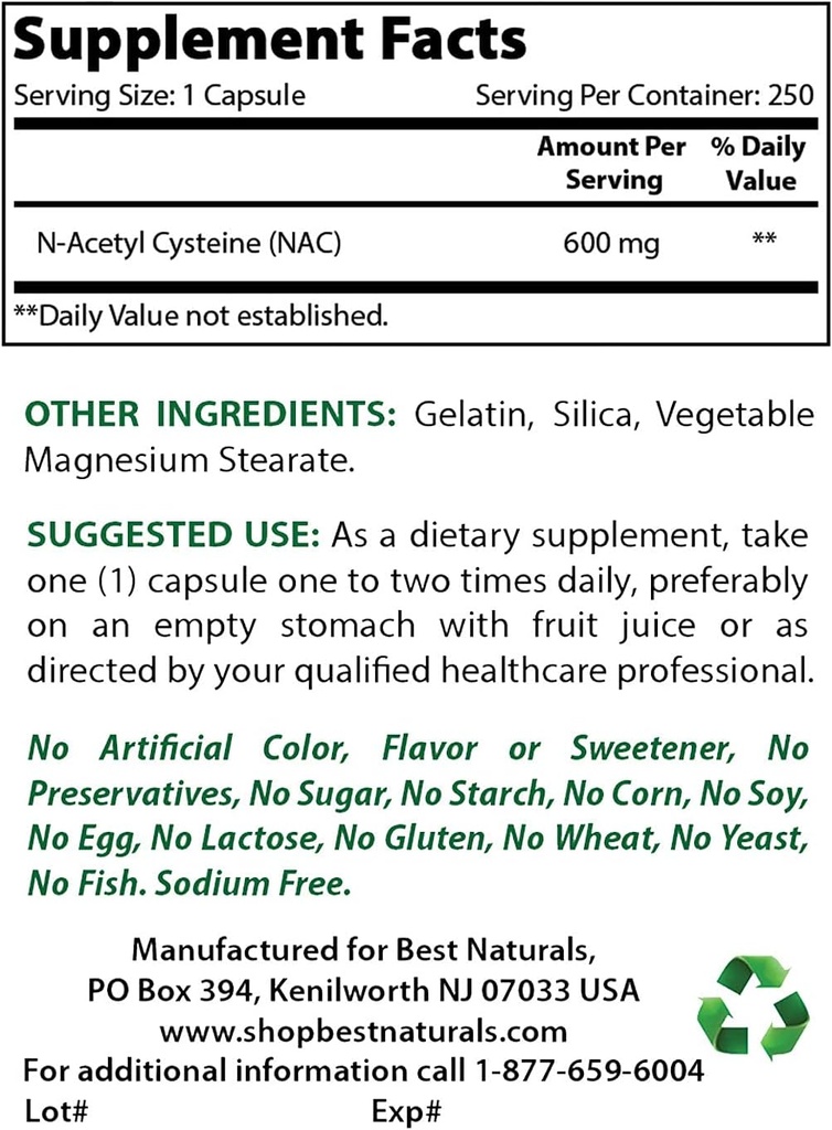 Best Naturals Bromelain 500 mg & NAC 600 mg 3