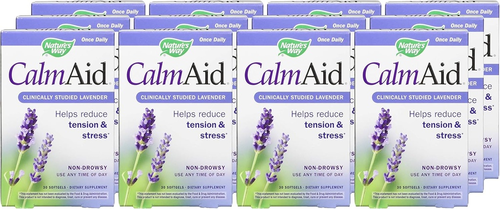 Nature's Way Nature's Way Calmaid, Non-drowsy, Clinically Studied Lavender Supplement Helps Reduce Tension/Stress, 30 Count (Pack of 12) 5