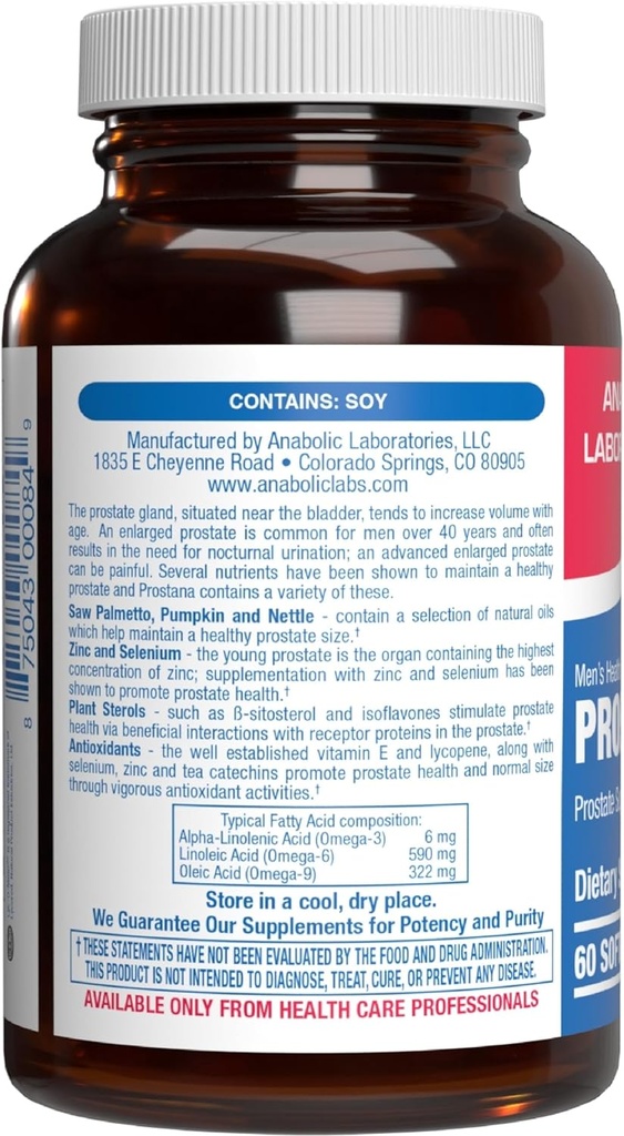 Prostana Prostate Health Supplement for Men - Clinical Formula Herbal Complex with Beta Sitosterol Saw Palmetto and Pumpkin Seed Oil for Prostate Support - Non-GMO & Made in The USA - 1 Month Supply 4