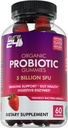 Organic probiotic Gummies 5 Billion CFUs, Max Strength Probiotics Gummy Supplement for Women and Men with Natural Strawberry Flavor 60 Gummies 2