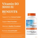 Doctor's Best Vitamin D3 5000IU, Non-GMO, Gluten & Soy Free, Regulates Immune Function, Supports Healthy Bones, White, No Flavour, 180 Count 4