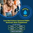 Core Med Science Liposomal NAD Supplement Liquid, 4 Fl Oz - NMN or Nicotinamide Riboside Alternative - Supports Healthy Aging & Energy Metabolism - Nicotinamide Adenine Dinucleotide Supplement 3