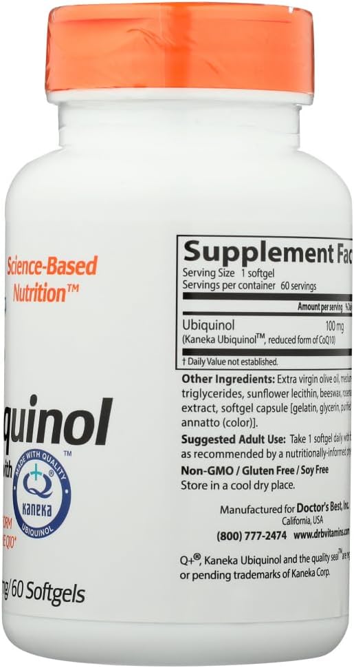 Best Ubiquinol featuring Kaneka's QH, 100 mg, 60 Softgels by Doctors Best (Pack of 3) 5