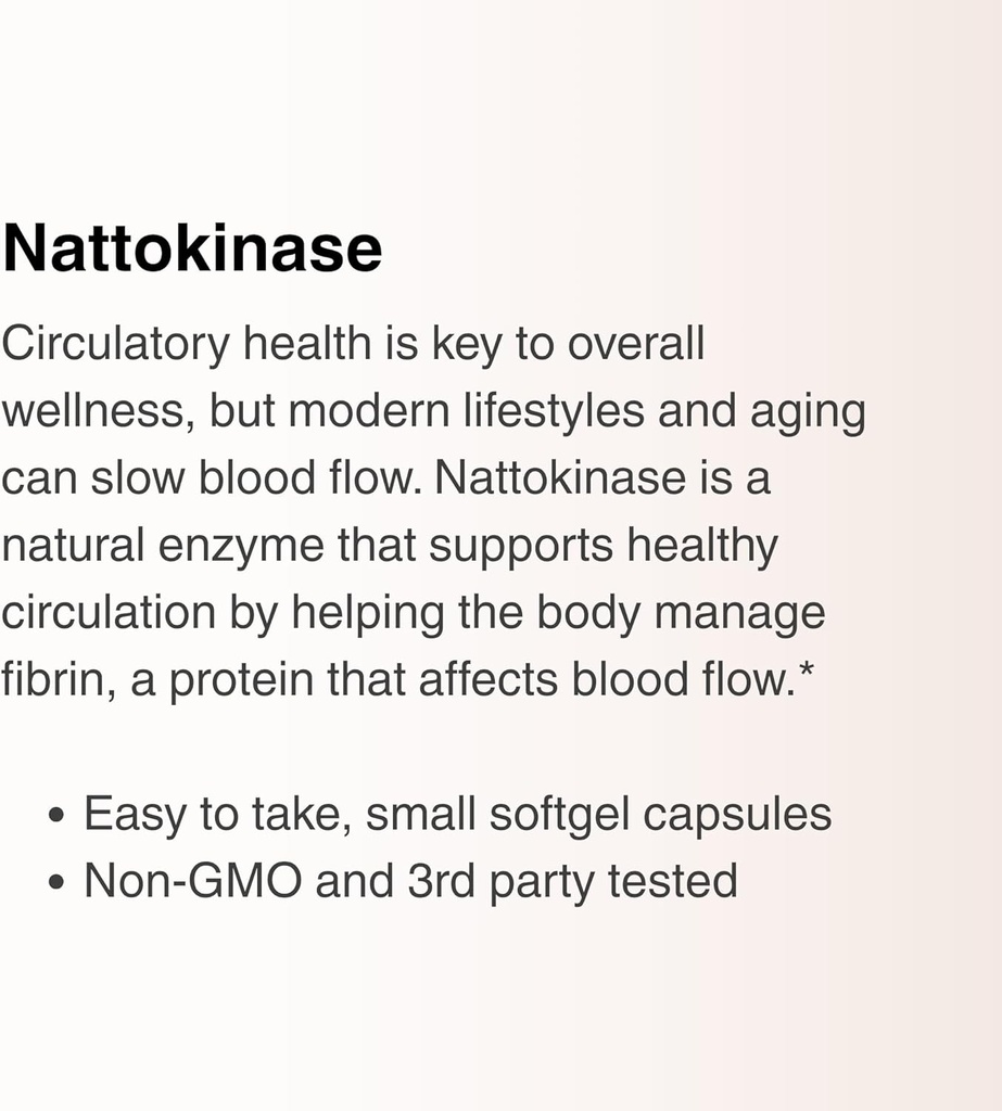 Utzy Naturals Nattokinase | 2000 FU per Serving from Japanese Natto | for Cardiovascular and Circulatory Support | 60 Softgels 5