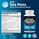 Sea Moss 3000, Black Seed Oil 2000, Ashwagandha 1000, Bladderwrack, Maca Turmeric - Manuka Honey, Dandelion & Black Pepper, Super Antioxidants Supplement,180 2