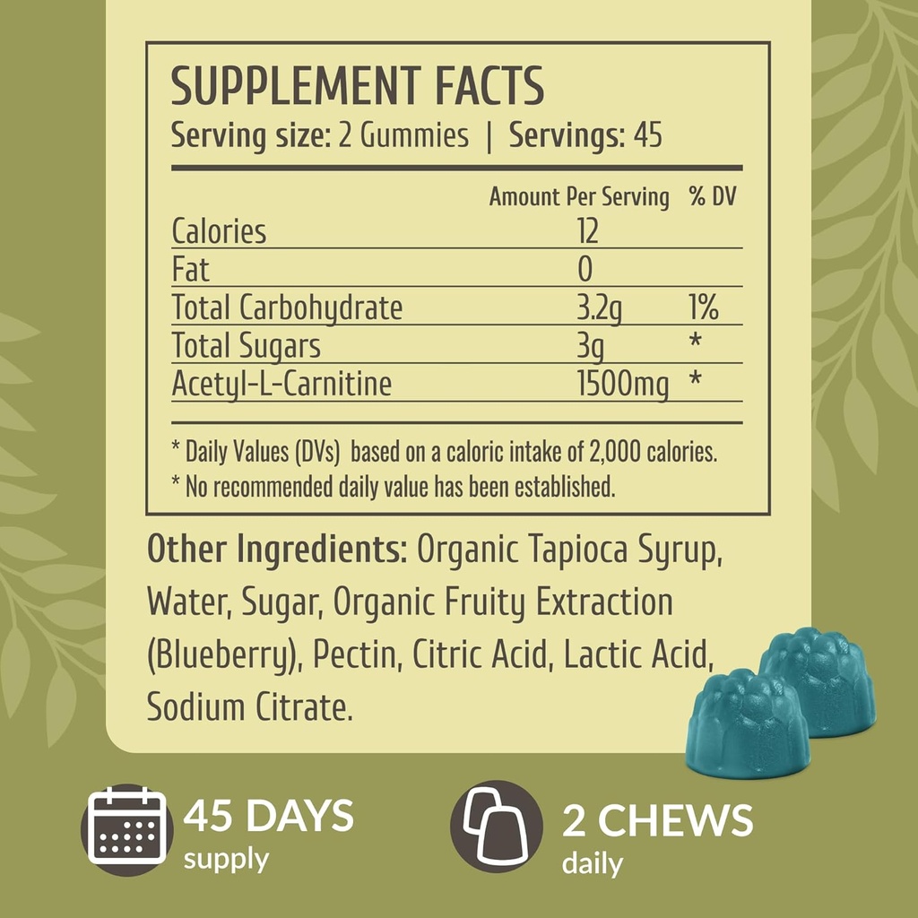 HERBAMAMA L-Carnitine and Goldenseal Kit - Bundle of 1500 mg Acetyl L-Carnitine Gummies & 700 mg Goldenseal Capsules - Vegan, Non-GMO, Gelatin-Free - 2 Pack 5