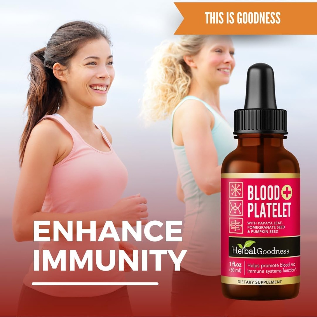 Herbal Goodness Papaya Leaf Blood Platelet Liquid Supplement - Liquid Tincture 1oz - Natural Blood Platelet Boost & Immune Support, Bone Marrow - Blood Cleanse Formula - Made in USA 6