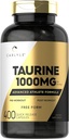 Carlyle Taurine 1000mg Capsules | 400 Count | Free Form | Non GMO, Gluten Free Supplement 2