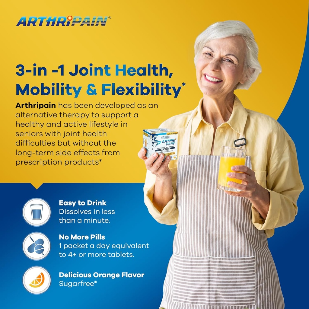 Arthripain – Joint Support Cartilage Repair Supplement – Clinically Tested Joint Juice - Ligament Relief Support – Glucosamine Chondroitin MSM – Swollen Knee Treatment –Sugar-Free – Made in US - 15ct 4