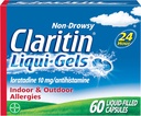 Claritin Liqui-Gels 24 Hour Allergy Relief, Non-Drowsy Allergy Medicine, Loratadine Antihistamine Capsules, 60 Count 2